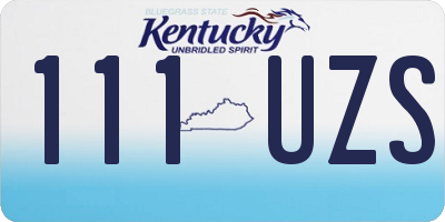 KY license plate 111UZS