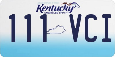 KY license plate 111VCI