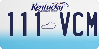 KY license plate 111VCM