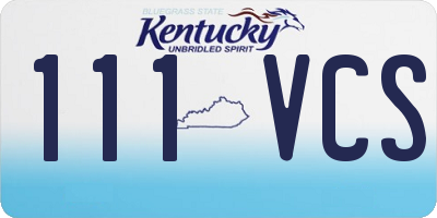 KY license plate 111VCS