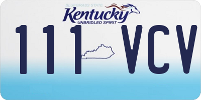 KY license plate 111VCV
