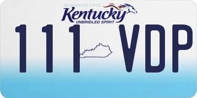 KY license plate 111VDP
