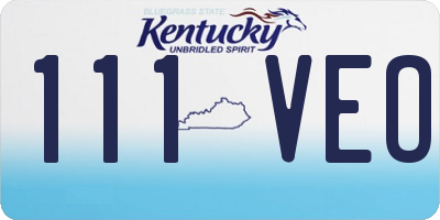 KY license plate 111VEO