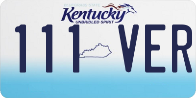 KY license plate 111VER