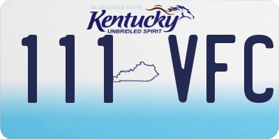 KY license plate 111VFC