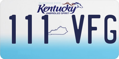 KY license plate 111VFG