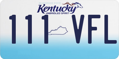 KY license plate 111VFL