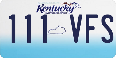 KY license plate 111VFS