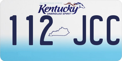 KY license plate 112JCC