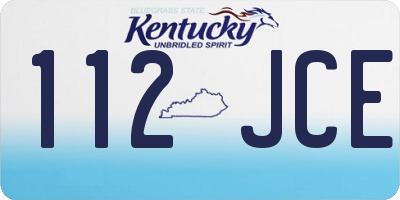 KY license plate 112JCE