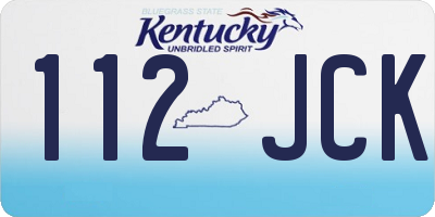 KY license plate 112JCK