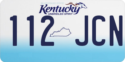 KY license plate 112JCN