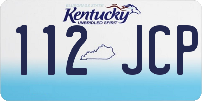 KY license plate 112JCP