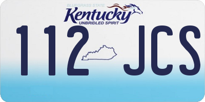 KY license plate 112JCS