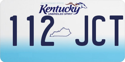 KY license plate 112JCT