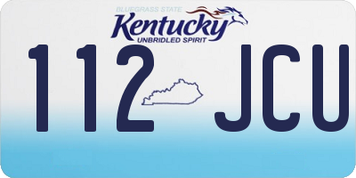 KY license plate 112JCU