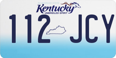 KY license plate 112JCY