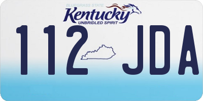 KY license plate 112JDA