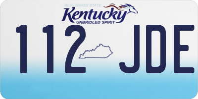 KY license plate 112JDE