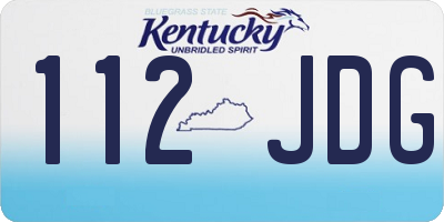 KY license plate 112JDG