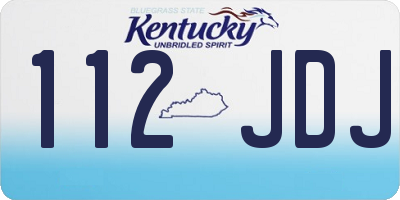 KY license plate 112JDJ