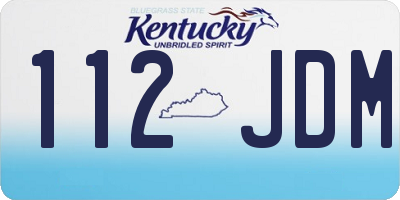 KY license plate 112JDM