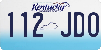 KY license plate 112JDO