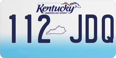 KY license plate 112JDQ