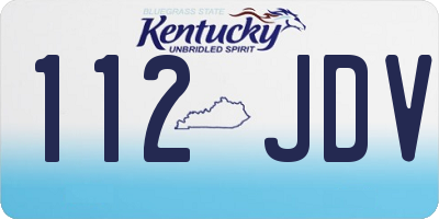 KY license plate 112JDV