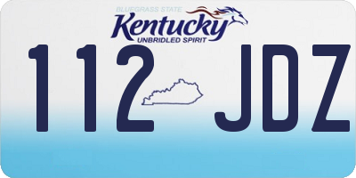 KY license plate 112JDZ