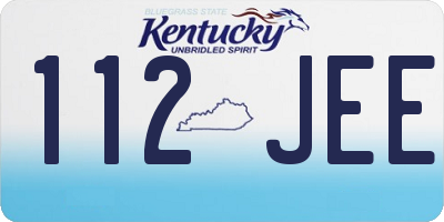 KY license plate 112JEE