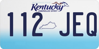 KY license plate 112JEQ
