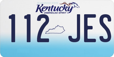 KY license plate 112JES