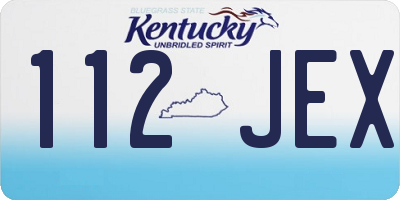 KY license plate 112JEX