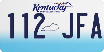 KY license plate 112JFA