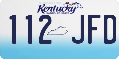 KY license plate 112JFD