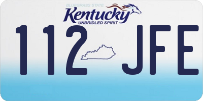 KY license plate 112JFE