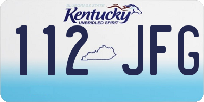KY license plate 112JFG