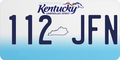 KY license plate 112JFN