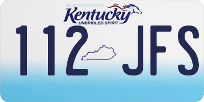 KY license plate 112JFS