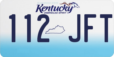 KY license plate 112JFT