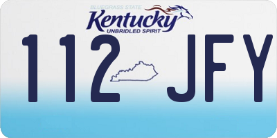 KY license plate 112JFY