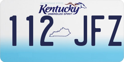 KY license plate 112JFZ
