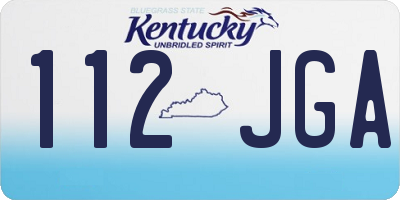 KY license plate 112JGA
