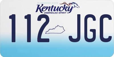 KY license plate 112JGC