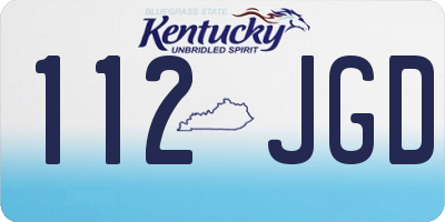 KY license plate 112JGD