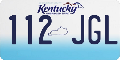 KY license plate 112JGL