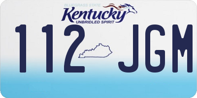 KY license plate 112JGM