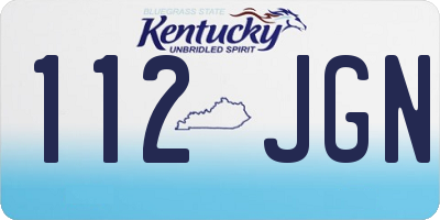 KY license plate 112JGN