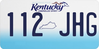 KY license plate 112JHG